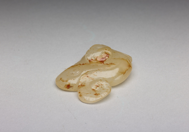 明 白玉螭紋嵌飾